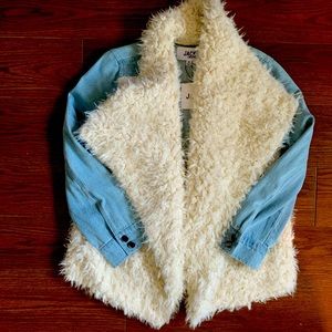 Denim/ Faux Fur Coat